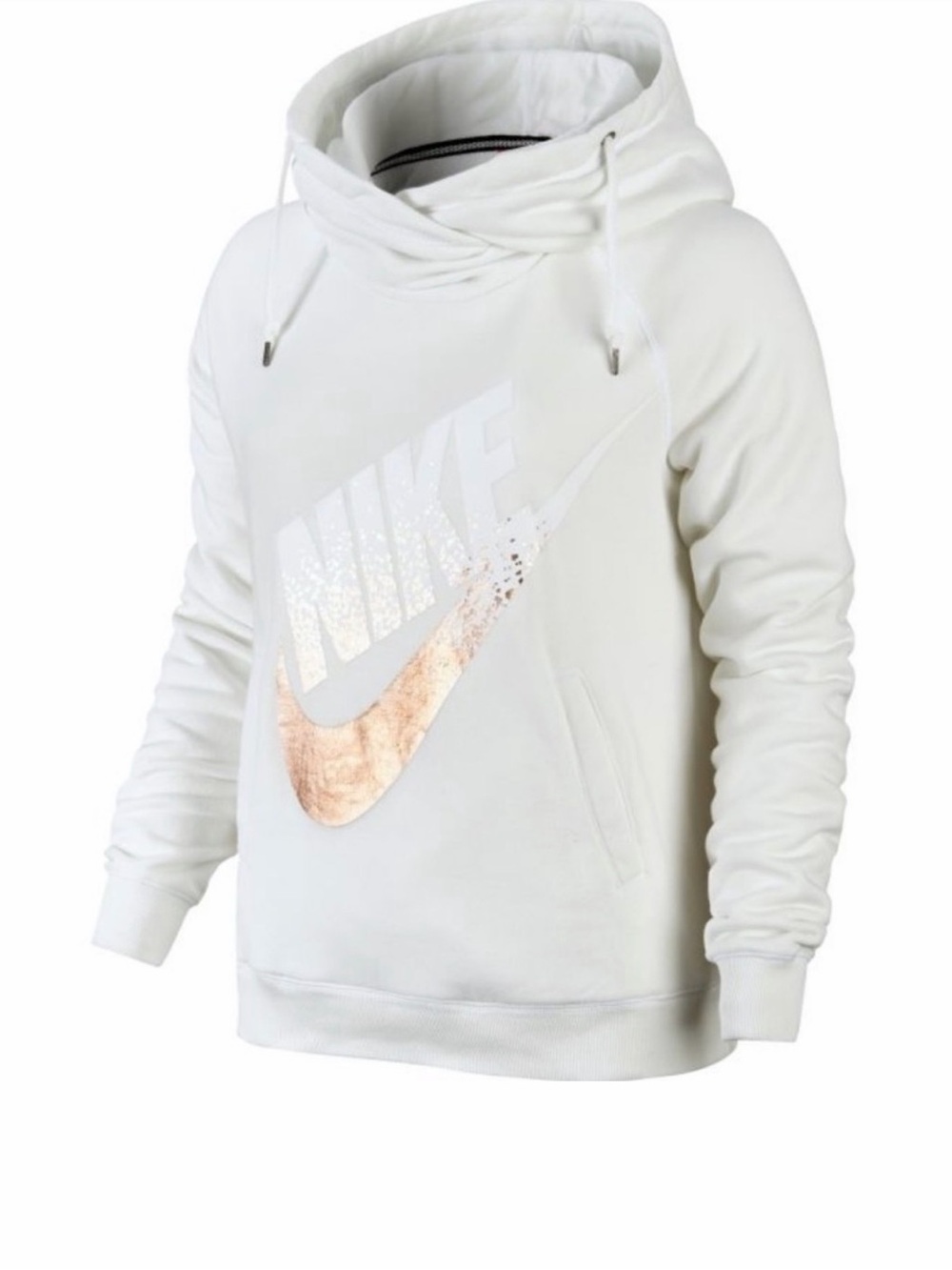 Nike Women Pullover Hoodie with Rose Gold Swoosh Sz XL